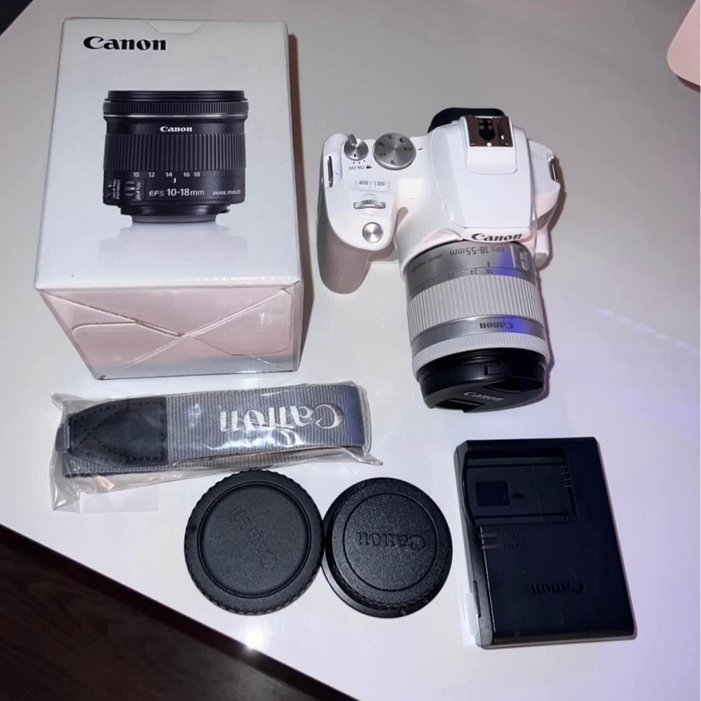 Canon White DSLR Camera with Lens Kit